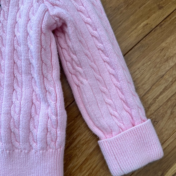 Ralph Lauren Pink Cable Knit Cardigan - Picture 7 of 7